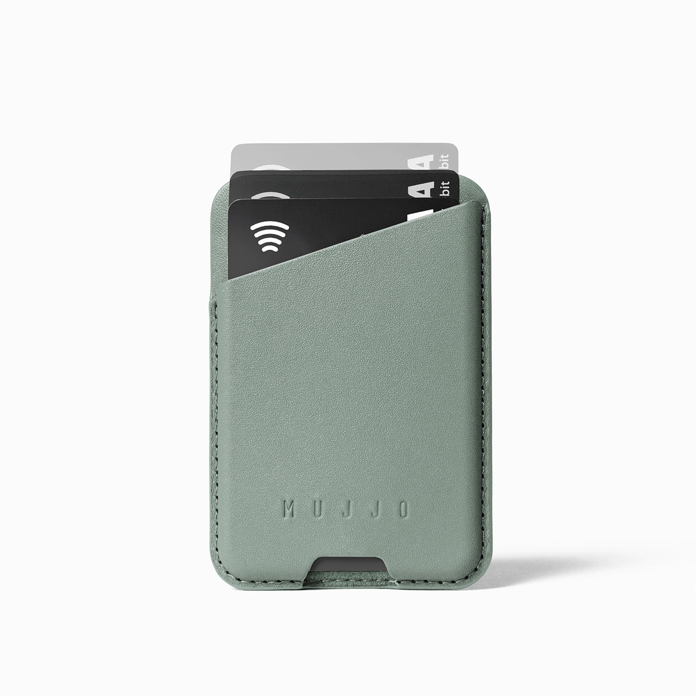 Full Leather Magnetic Wallet for iPhone / フルレザーマグネティックウォレット - ペールグリーン